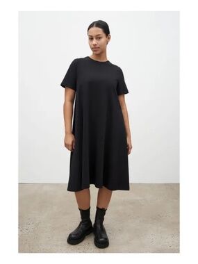 KOWTOW  Organic Cotton A-Line Dress | Black - Small (Fits medium/large)
